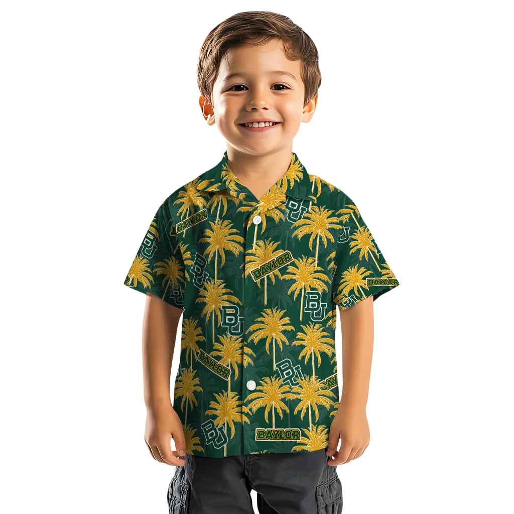 Baylor Bears Hawaiian Shirt - Palm Tree Motif | Hula Hawaiian Shirts