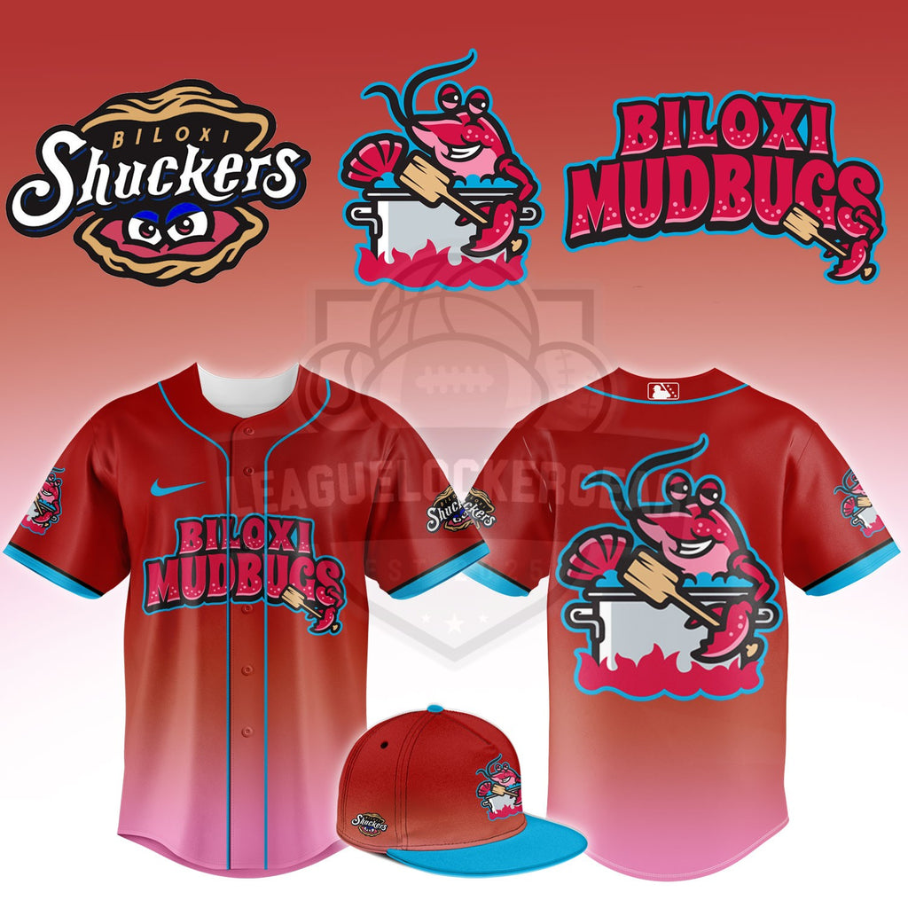 Biloxi Shuckers Biloxi Mudbugs Baseball Jersey and Cap Set - LeagueLockerGear