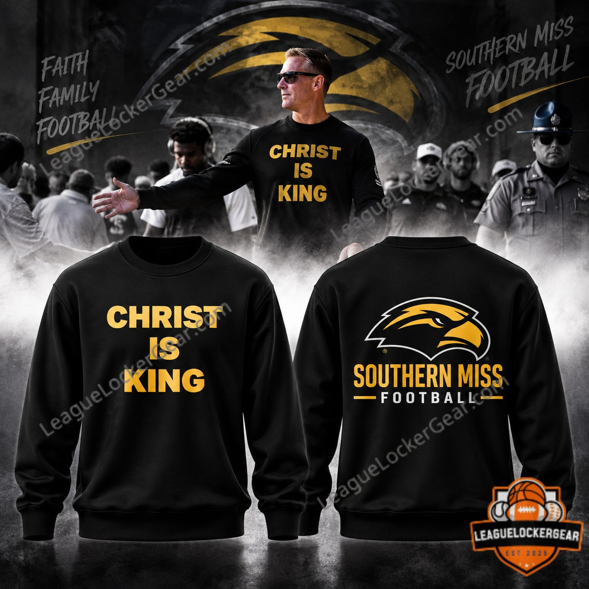Blake Anderson Christ Is King Southern Miss Football Sweatshirt