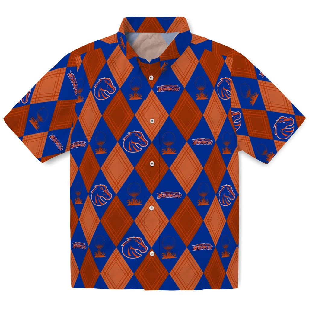 Boise State Broncos Hawaiian Shirt - Golfing Plaid | Hula Hawaiian Shirts