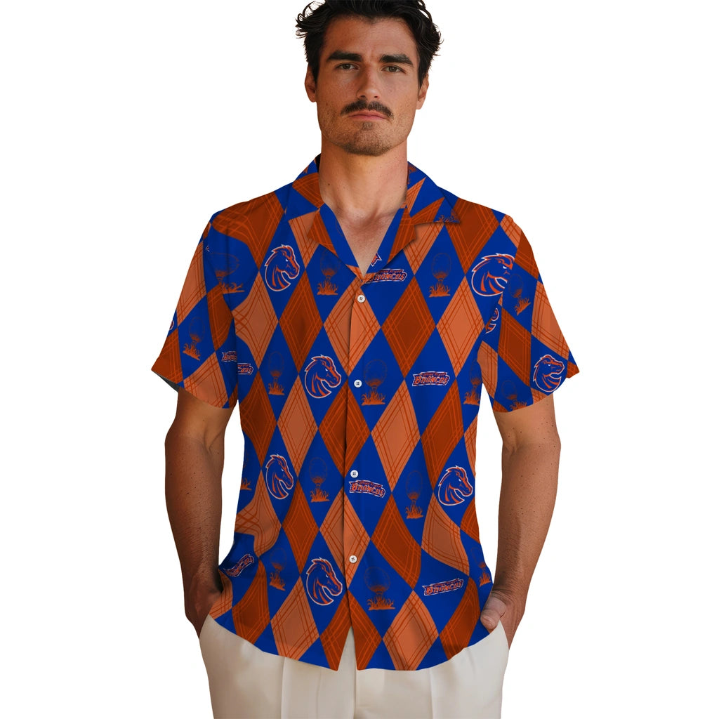 Boise State Broncos Hawaiian Shirt - Golfing Plaid | Hula Hawaiian Shirts