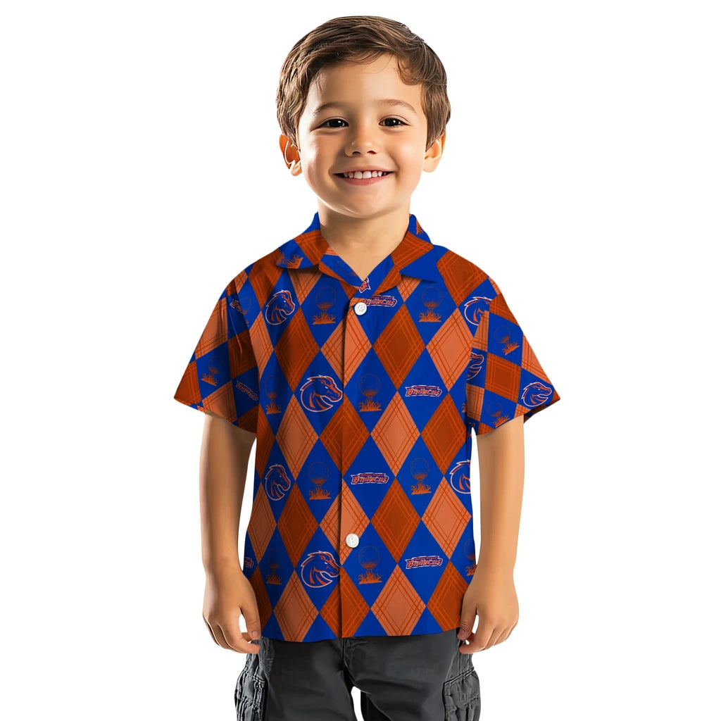 Boise State Broncos Hawaiian Shirt - Golfing Plaid | Hula Hawaiian Shirts