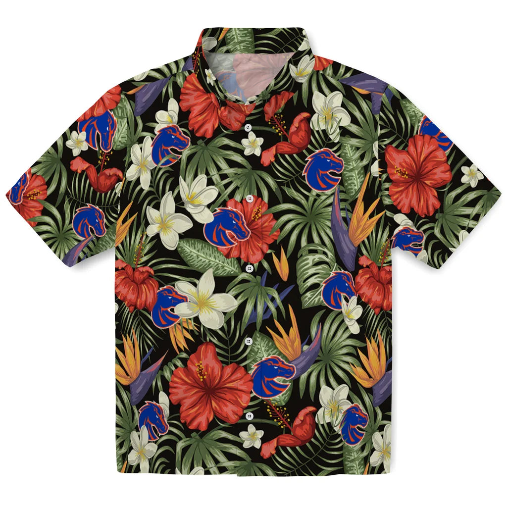 Boise State Broncos Hawaiian Shirt - Hawaii Floral Hibiscus | Hula Hawaiian Shirts