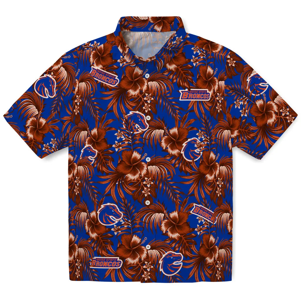 Boise State Broncos Hawaiian Shirt - Hibiscus Exotic | Hula Hawaiian Shirts