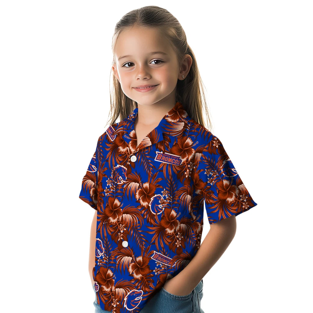 Boise State Broncos Hawaiian Shirt - Hibiscus Exotic | Hula Hawaiian Shirts