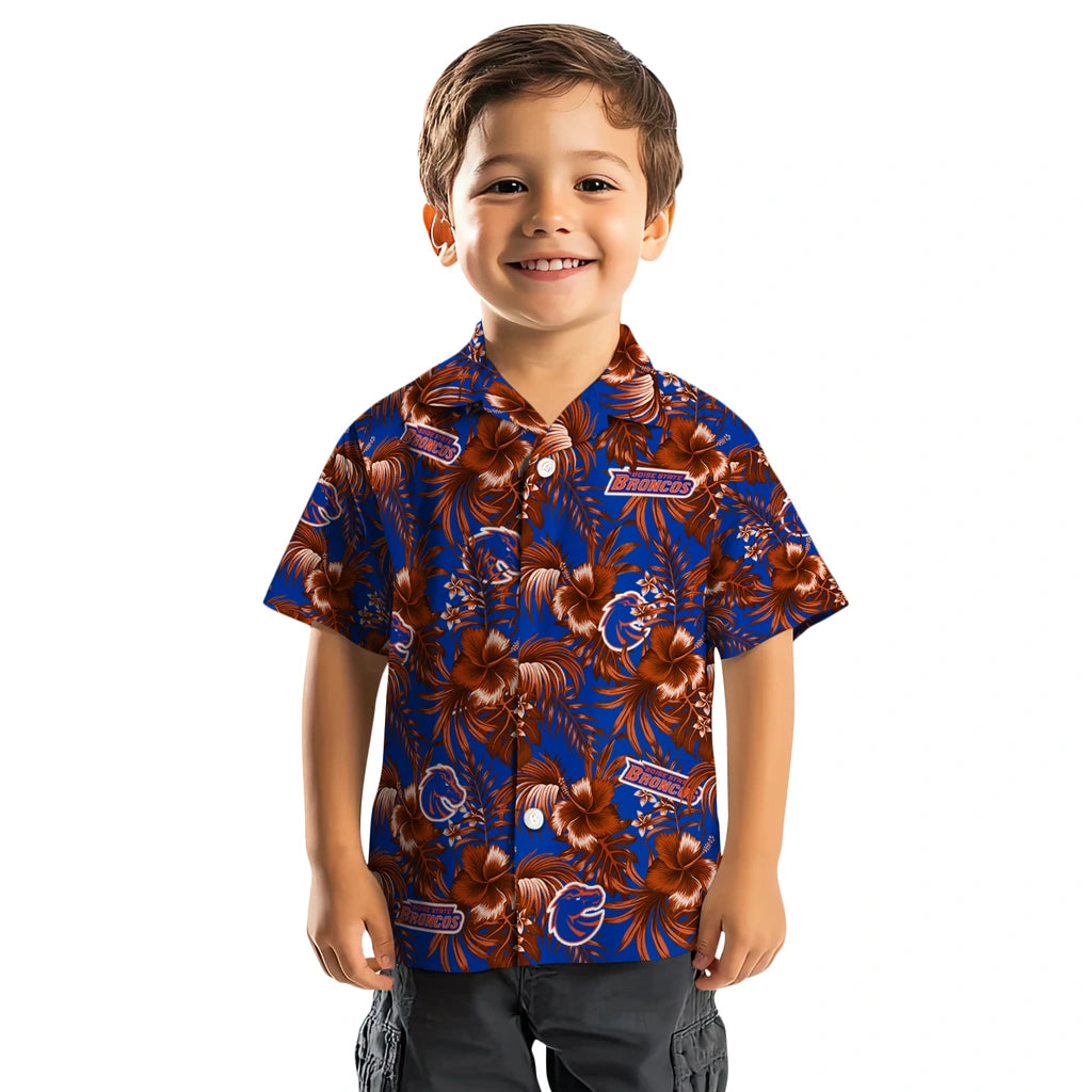 Boise State Broncos Hawaiian Shirt - Hibiscus Exotic | Hula Hawaiian Shirts