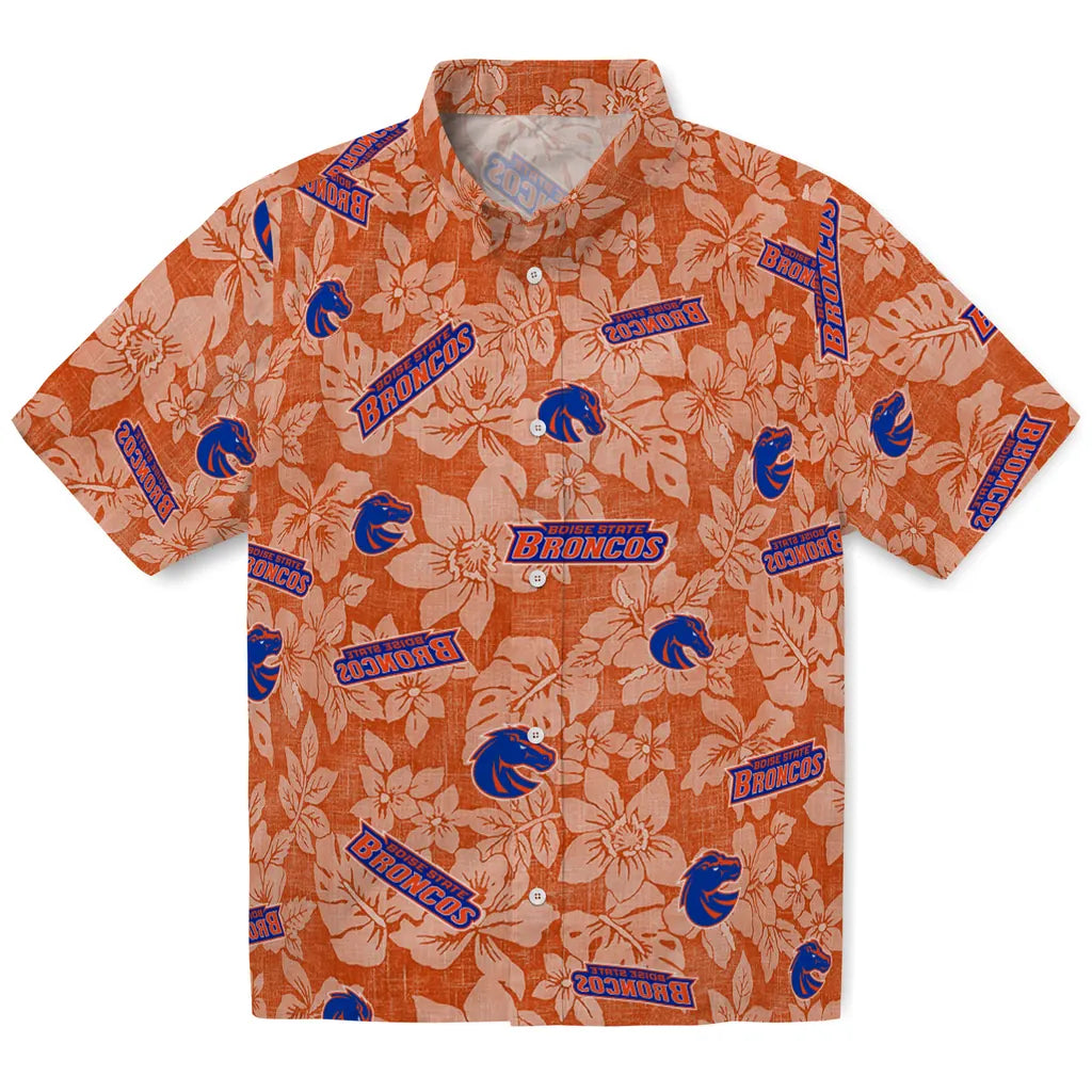 Boise State Broncos Hawaiian Shirt - Hibiscus Oasis | Hula Hawaiian Shirts