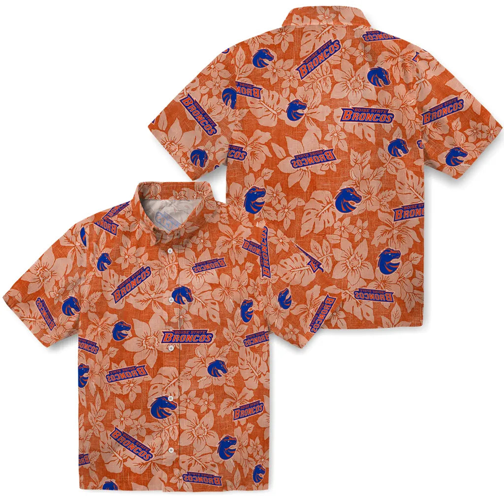 Boise State Broncos Hawaiian Shirt - Hibiscus Oasis | Hula Hawaiian Shirts