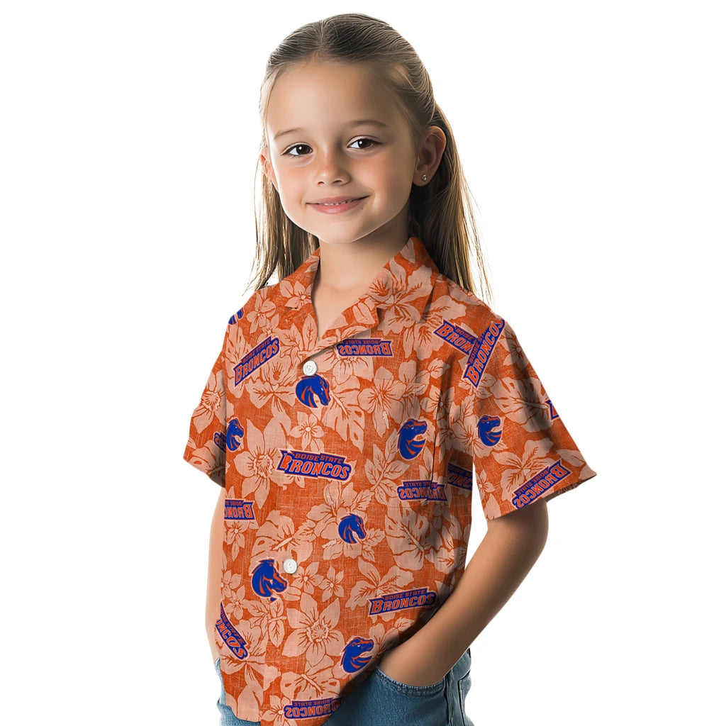 Boise State Broncos Hawaiian Shirt - Hibiscus Oasis | Hula Hawaiian Shirts