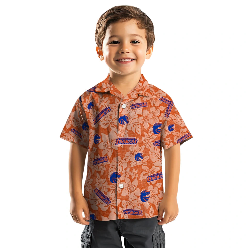 Boise State Broncos Hawaiian Shirt - Hibiscus Oasis | Hula Hawaiian Shirts