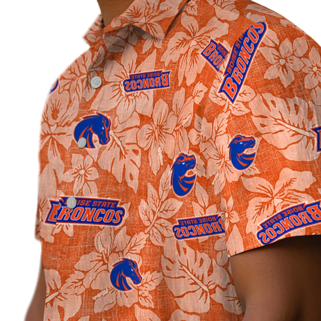 Boise State Broncos Hawaiian Shirt - Hibiscus Oasis | Hula Hawaiian Shirts
