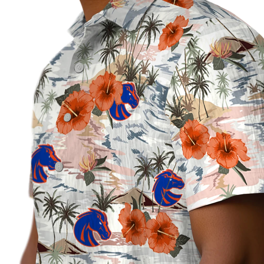 Boise State Broncos Hawaiian Shirt - Hibiscus Seaside | Hula Hawaiian Shirts
