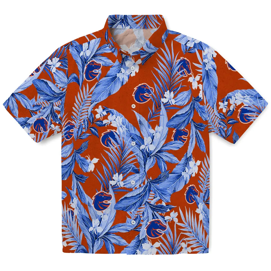 Boise State Broncos Hawaiian Shirt - Palm Leaves | Hula Hawaiian Shirts
