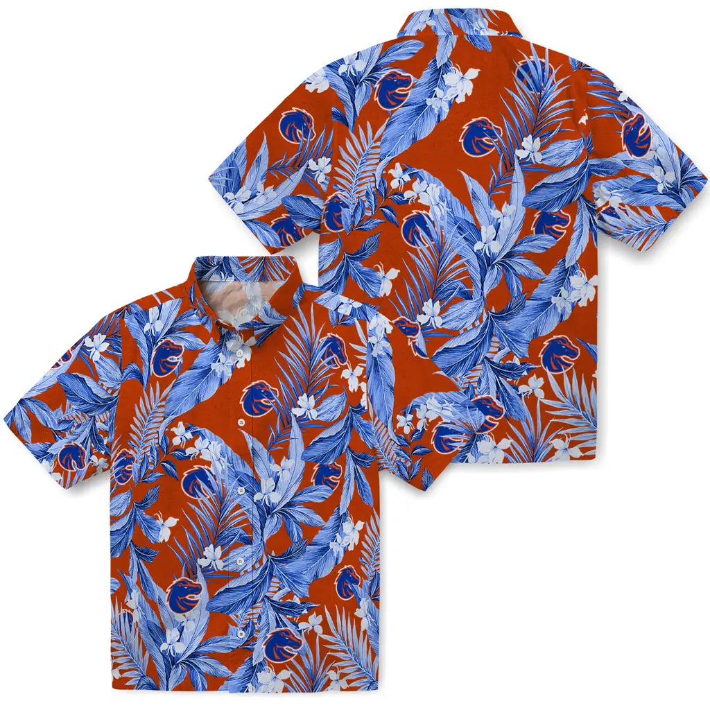Boise State Broncos Hawaiian Shirt - Palm Leaves | Hula Hawaiian Shirts