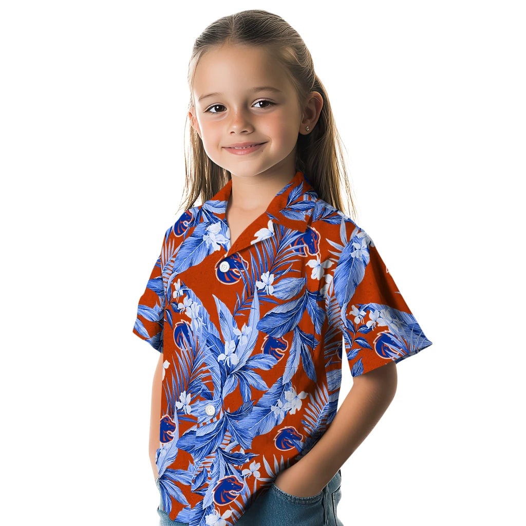 Boise State Broncos Hawaiian Shirt - Palm Leaves | Hula Hawaiian Shirts