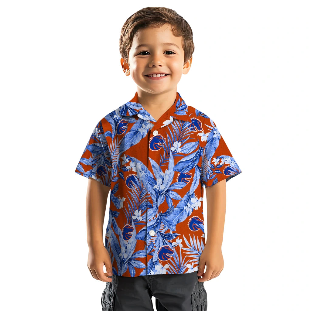 Boise State Broncos Hawaiian Shirt - Palm Leaves | Hula Hawaiian Shirts