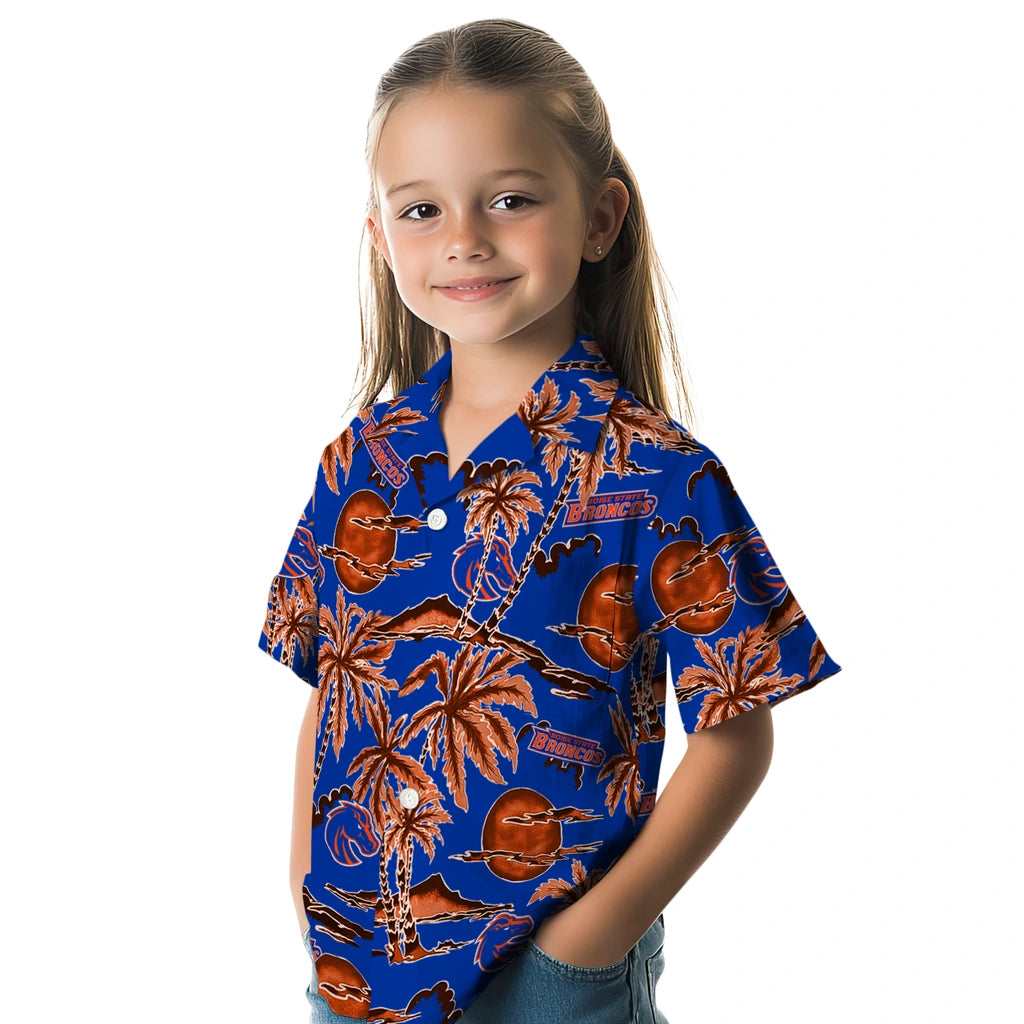 Boise State Broncos Hawaiian Shirt - Palm Sunset | Hula Hawaiian Shirts