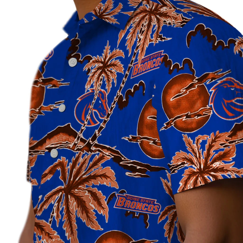 Boise State Broncos Hawaiian Shirt - Palm Sunset | Hula Hawaiian Shirts
