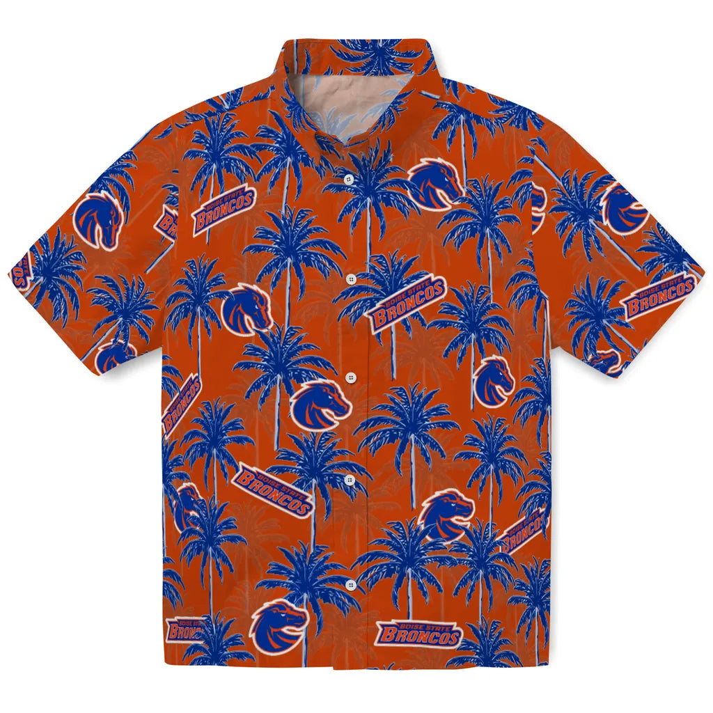 Boise State Broncos Hawaiian Shirt - Palm Tree Motif | Hula Hawaiian Shirts