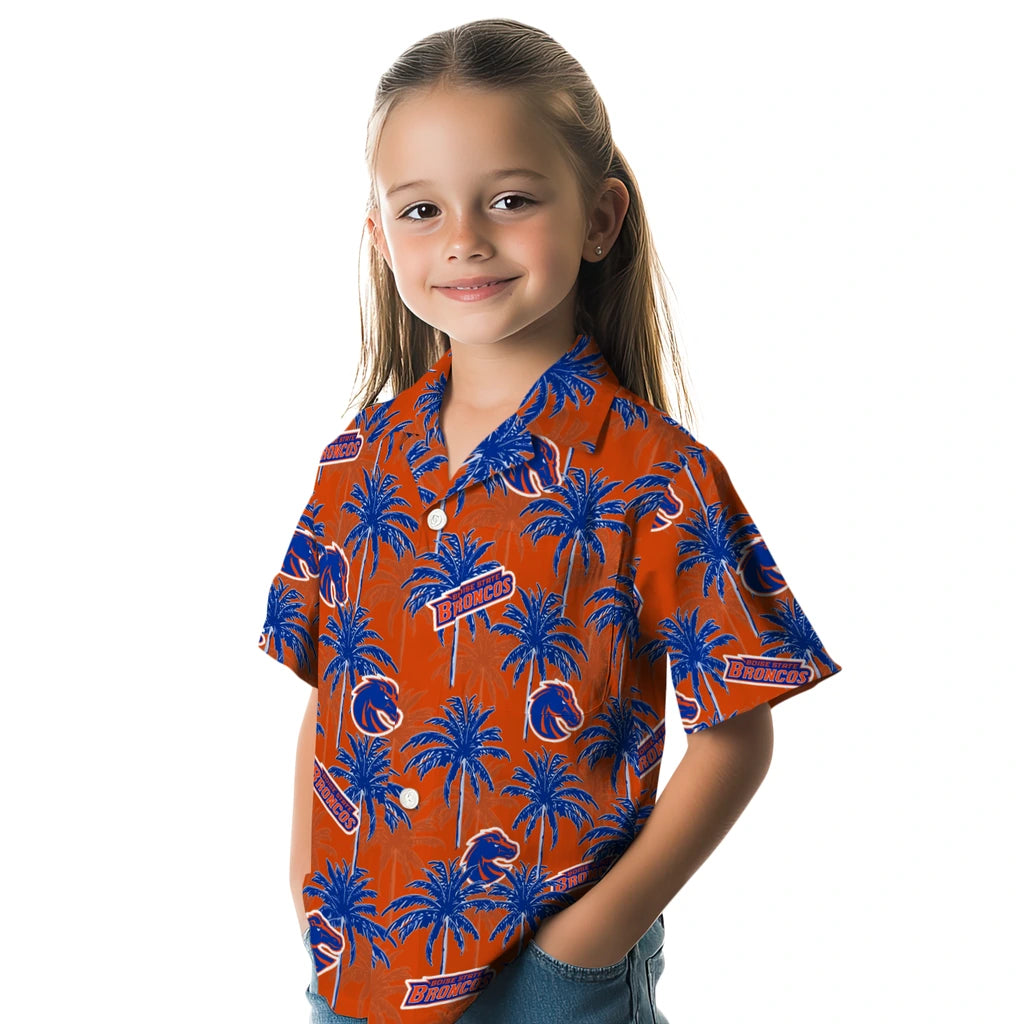 Boise State Broncos Hawaiian Shirt - Palm Tree Motif | Hula Hawaiian Shirts