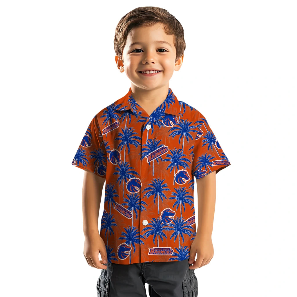 Boise State Broncos Hawaiian Shirt - Palm Tree Motif | Hula Hawaiian Shirts
