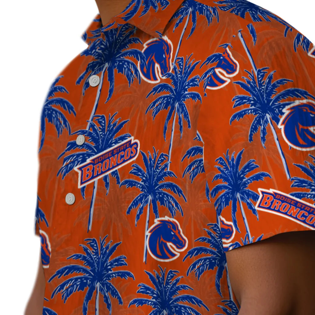 Boise State Broncos Hawaiian Shirt - Palm Tree Motif | Hula Hawaiian Shirts