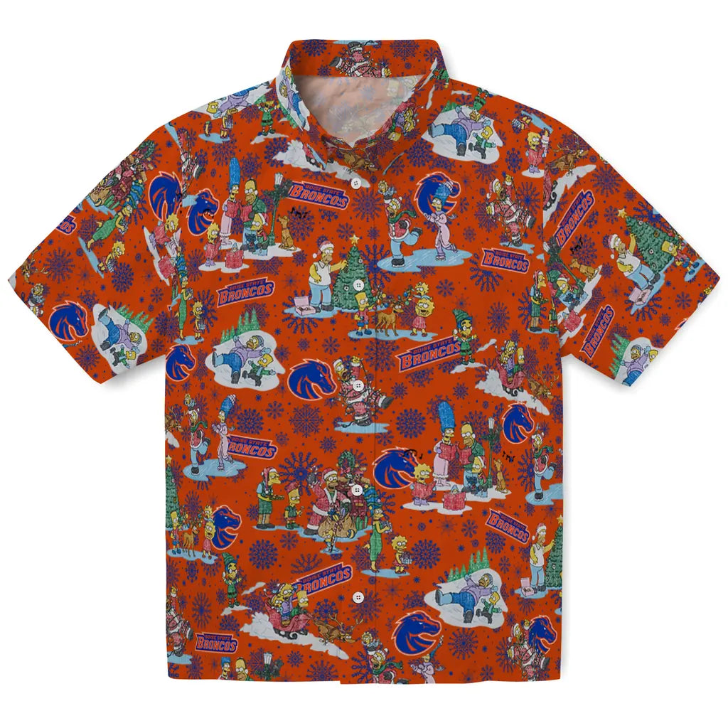 Boise State Broncos Hawaiian Shirt - Simpsons Christmas | Hula Hawaiian Shirts