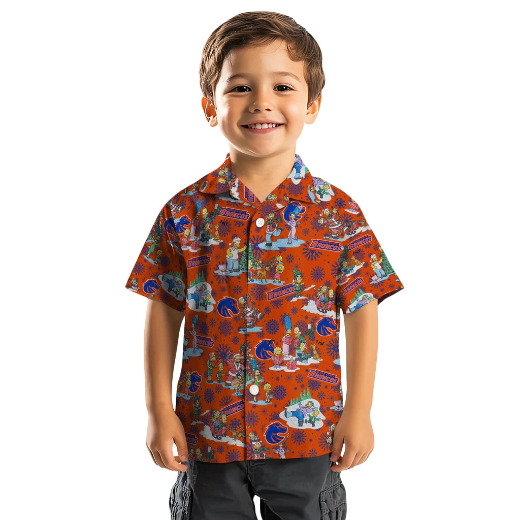 Boise State Broncos Hawaiian Shirt - Simpsons Christmas | Hula Hawaiian Shirts