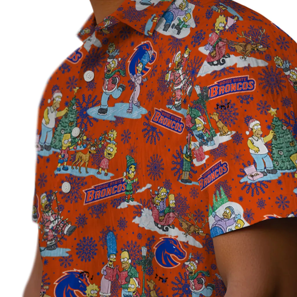 Boise State Broncos Hawaiian Shirt - Simpsons Christmas | Hula Hawaiian Shirts