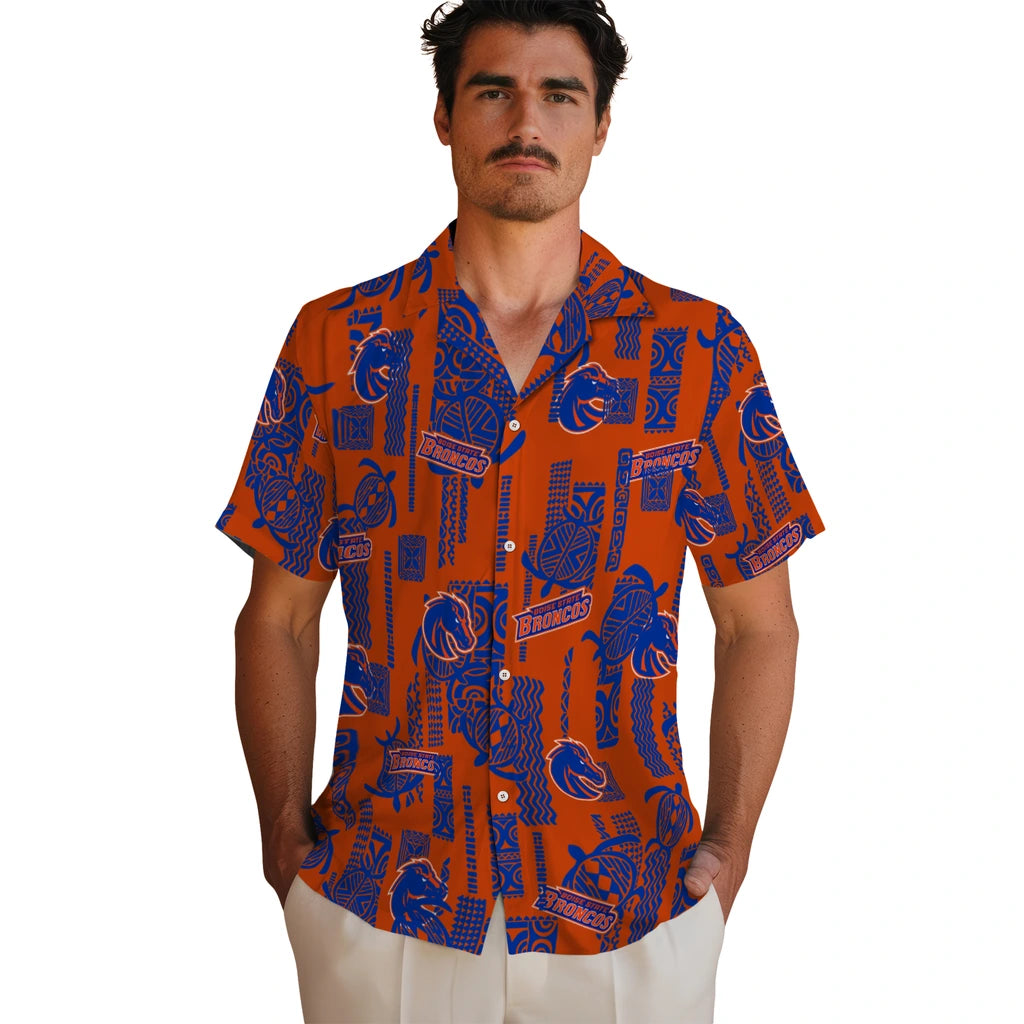 Boise State Broncos Hawaiian Shirt - Turtle Lines | Hula Hawaiian Shirts