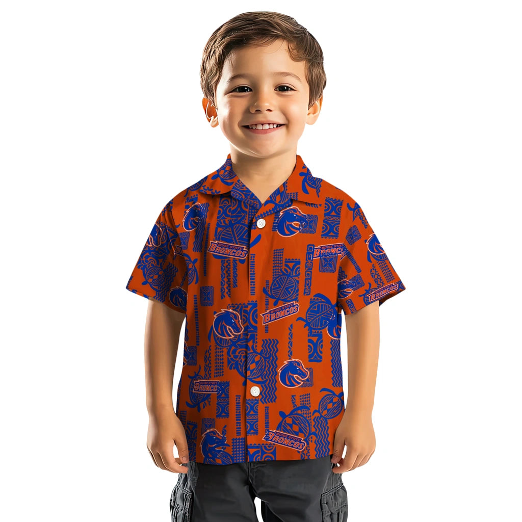 Boise State Broncos Hawaiian Shirt - Turtle Lines | Hula Hawaiian Shirts