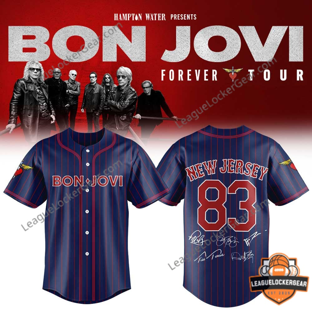 Bon Jovi Forever Tour 1983 Signed Baseball Jersey - LeagueLockerGear