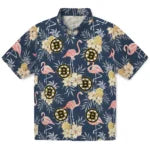 Boston Bruins Hawaiian Shirt - Flamingo Hibiscus | Hula Hawaiian Shirts