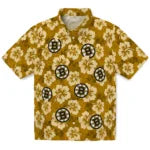 Boston Bruins Hawaiian Shirt - Hibiscus Cluster | Hula Hawaiian Shirts
