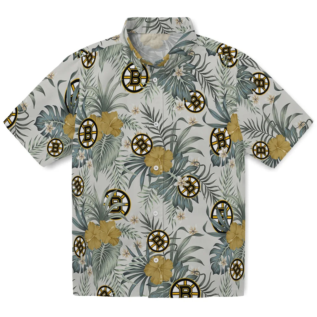 Boston Bruins Hawaiian Shirt - Hibiscus Designs | Hula Hawaiian Shirts