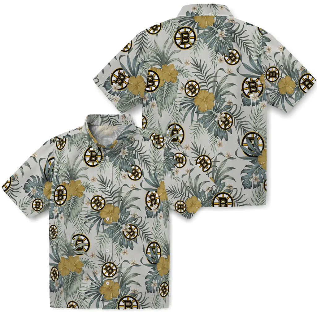 Boston Bruins Hawaiian Shirt - Hibiscus Designs | Hula Hawaiian Shirts