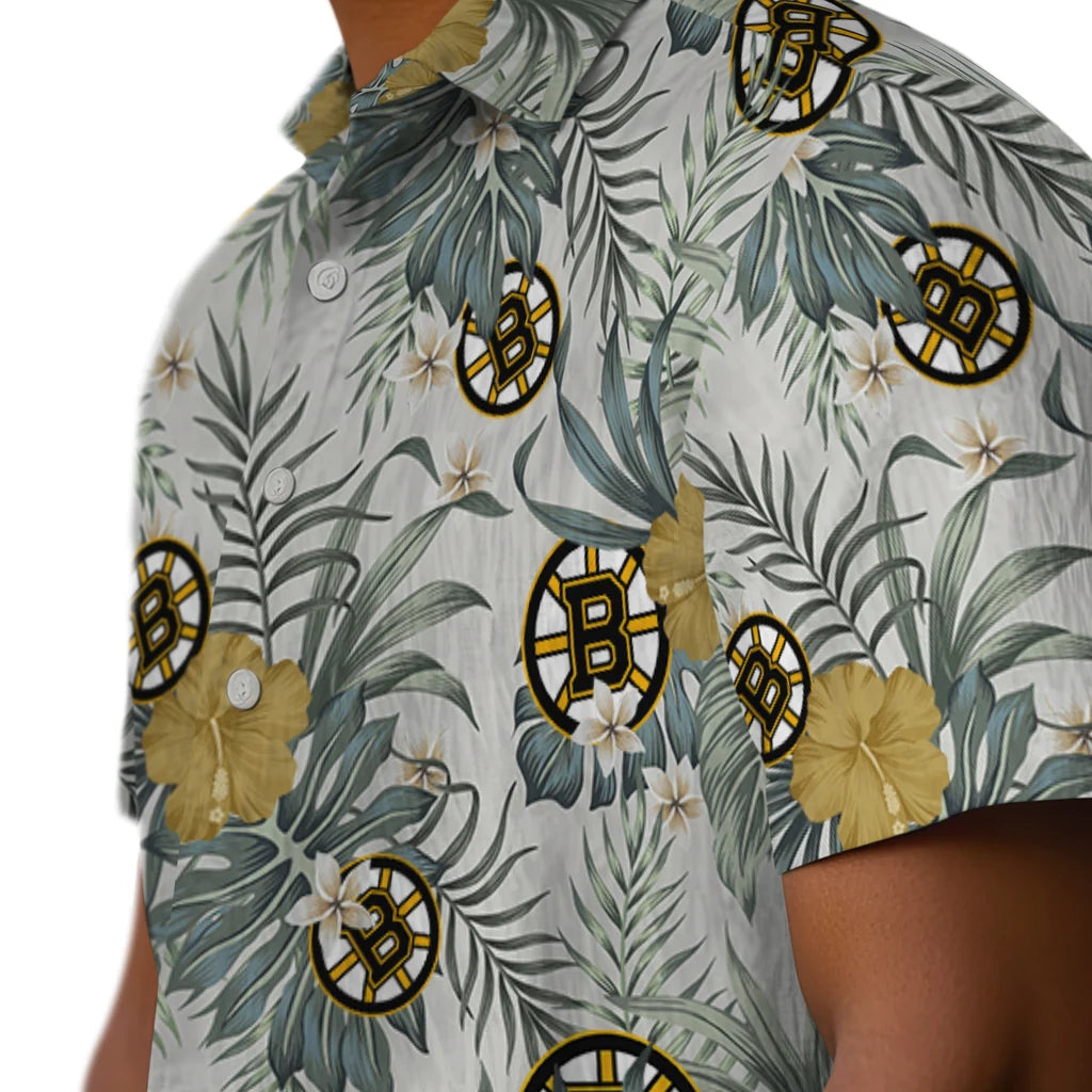 Boston Bruins Hawaiian Shirt - Hibiscus Designs | Hula Hawaiian Shirts