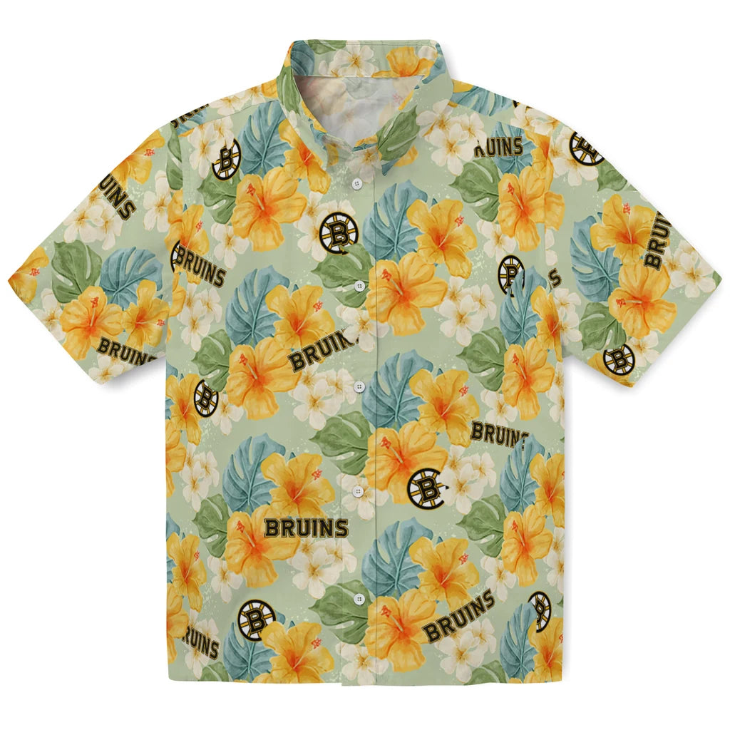 Boston Bruins Hawaiian Shirt - Hibiscus Mood | Hula Hawaiian Shirts