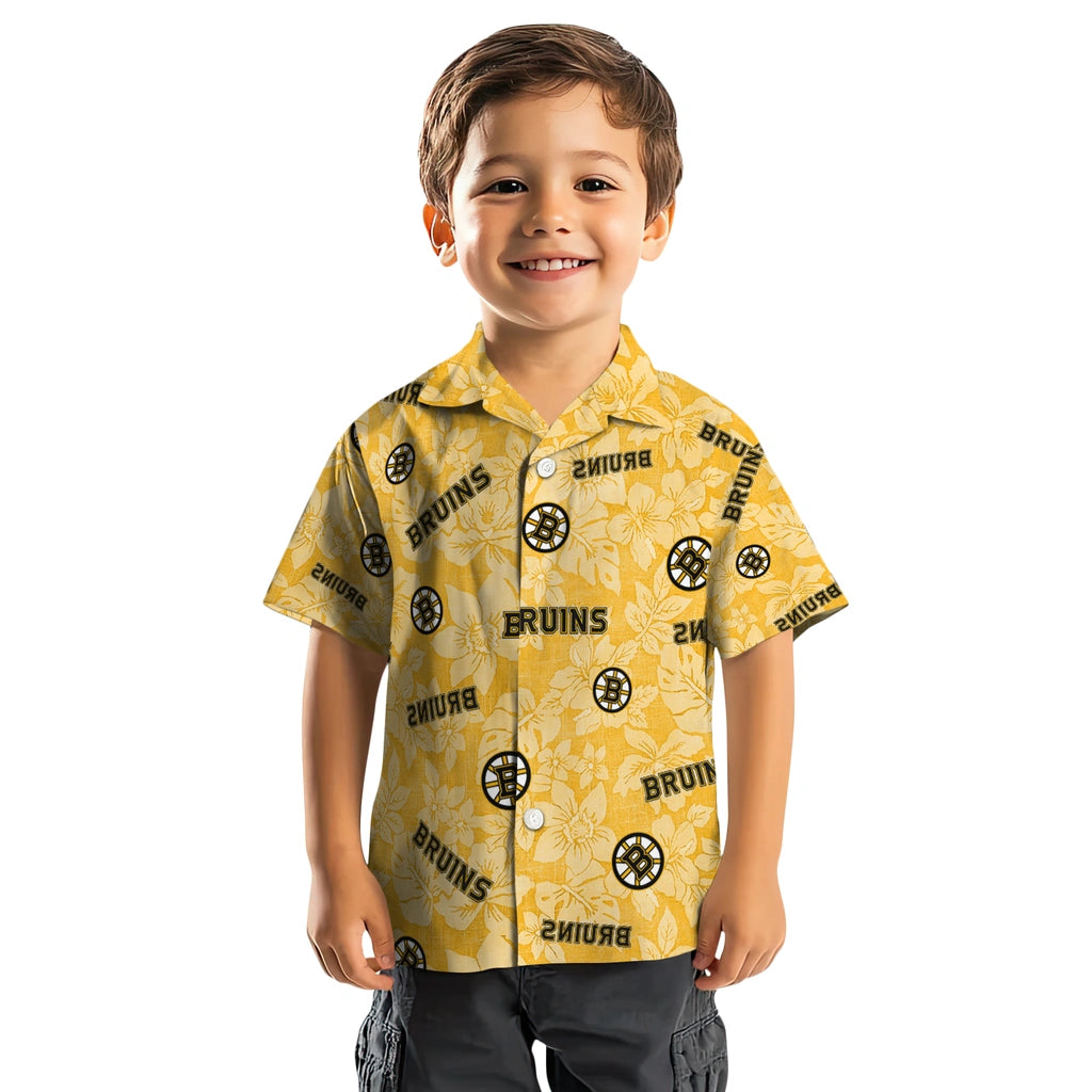 Boston Bruins Hawaiian Shirt - Hibiscus Oasis | Hula Hawaiian Shirts
