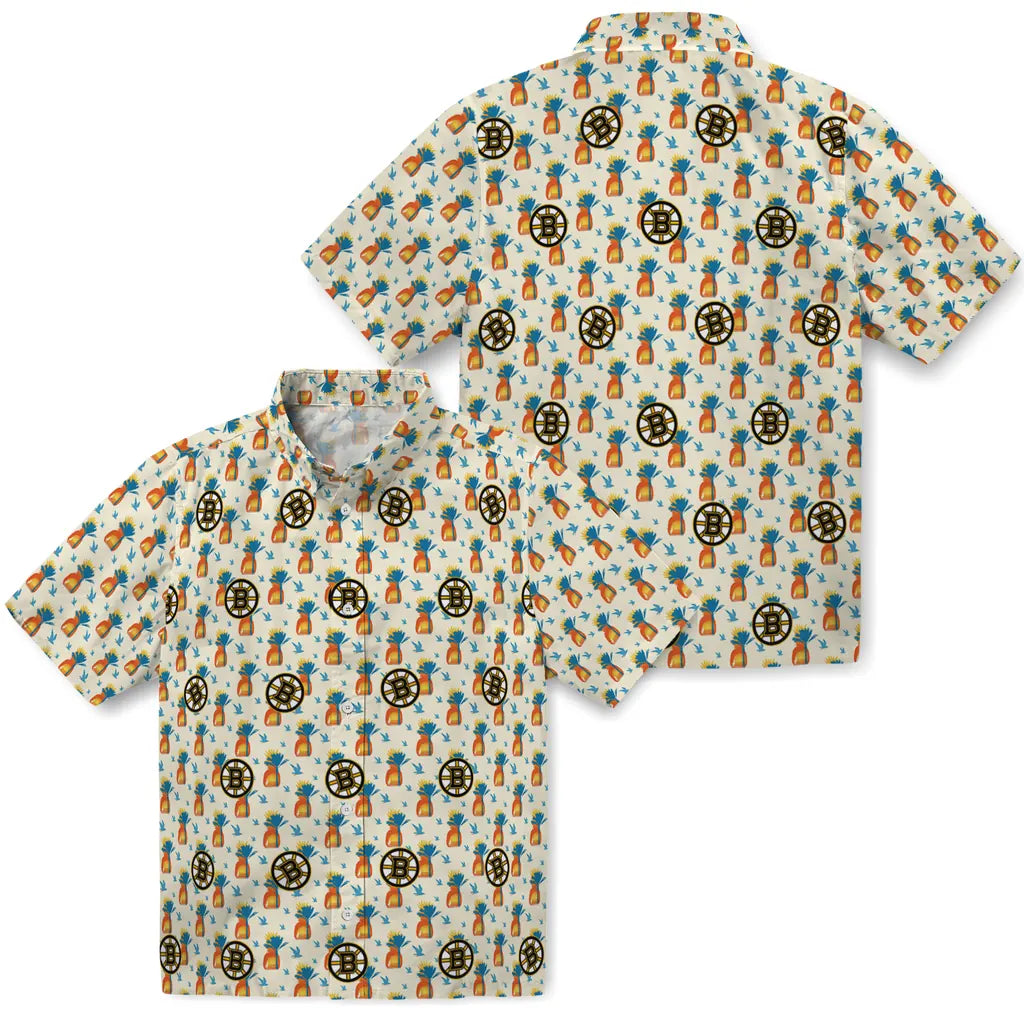 Boston Bruins Hawaiian Shirt - Pineapple Delight | Hula Hawaiian Shirts
