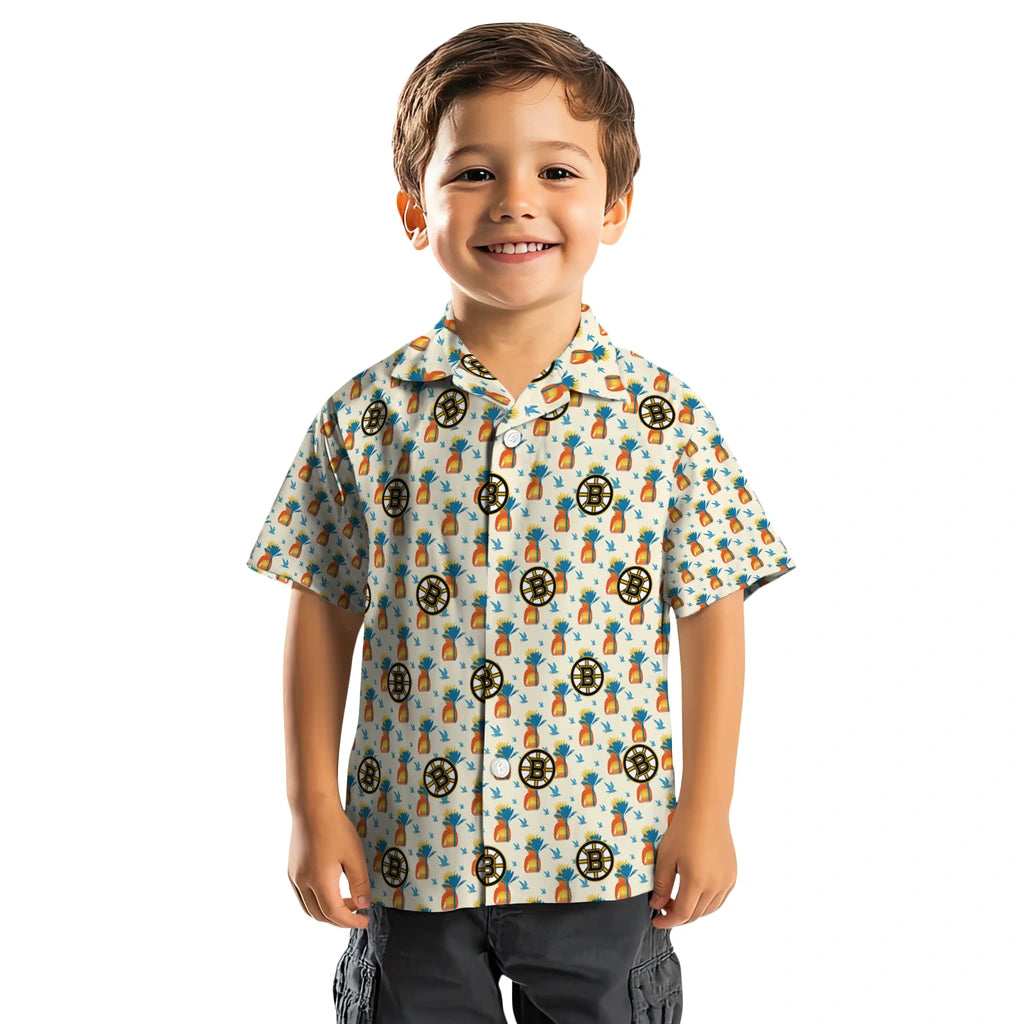 Boston Bruins Hawaiian Shirt - Pineapple Delight | Hula Hawaiian Shirts