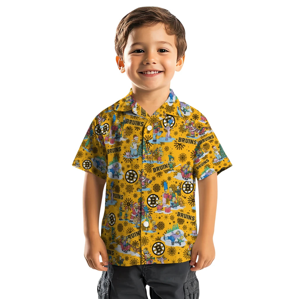Boston Bruins Hawaiian Shirt - Simpsons Christmas | Hula Hawaiian Shirts