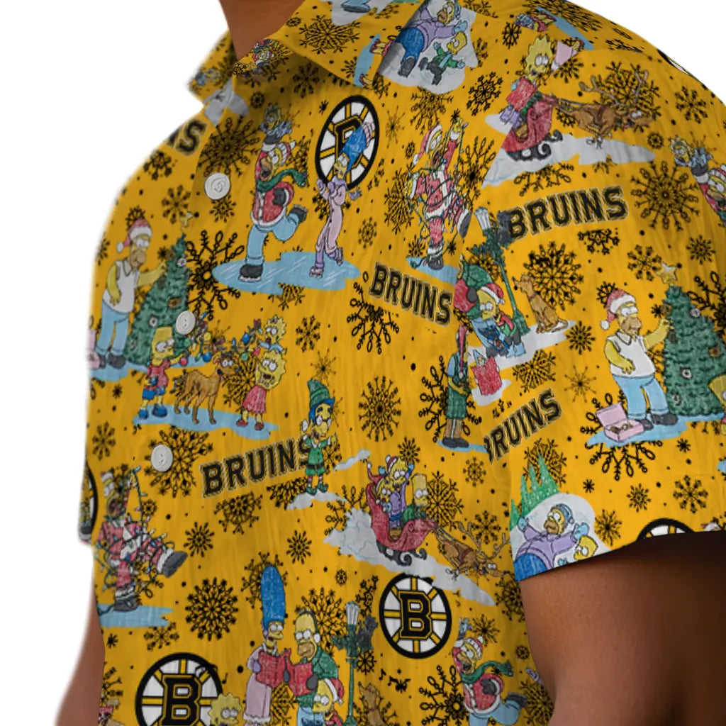 Boston Bruins Hawaiian Shirt - Simpsons Christmas | Hula Hawaiian Shirts