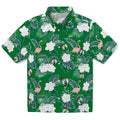 Boston Celtics Hawaiian Shirt - Flamingo and Hibiscus | Hula Hawaiian Shirts