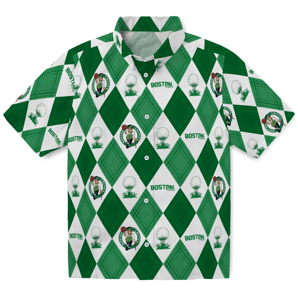 Boston Celtics Hawaiian Shirt - Golfing Plaid | Hula Hawaiian Shirts