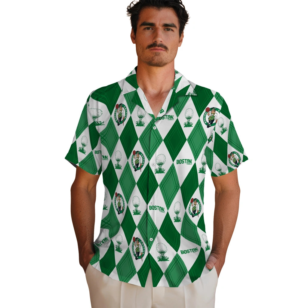 Boston Celtics Hawaiian Shirt - Golfing Plaid | Hula Hawaiian Shirts