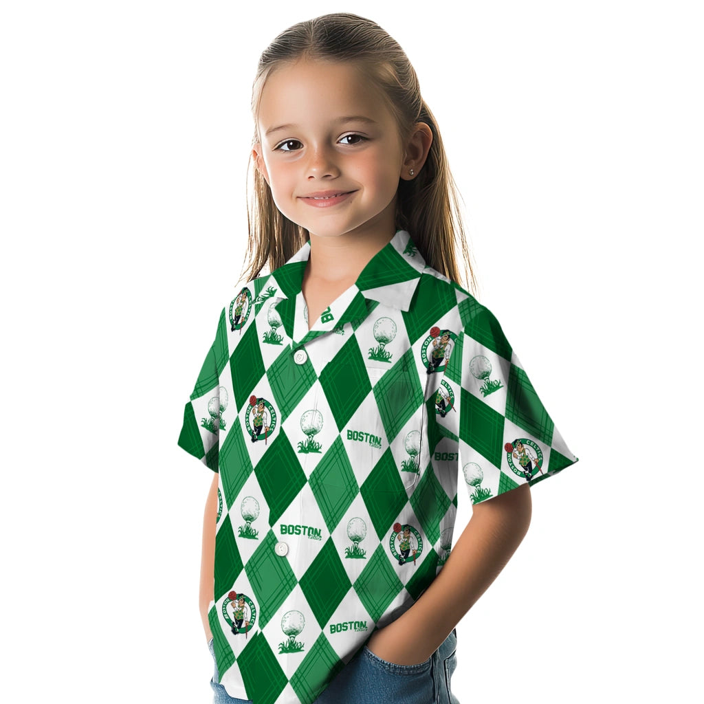 Boston Celtics Hawaiian Shirt - Golfing Plaid | Hula Hawaiian Shirts