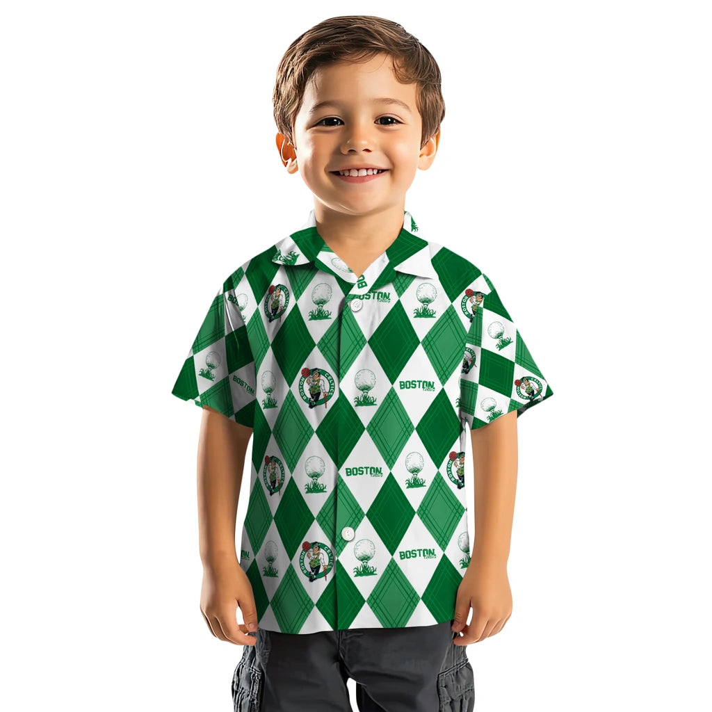 Boston Celtics Hawaiian Shirt - Golfing Plaid | Hula Hawaiian Shirts
