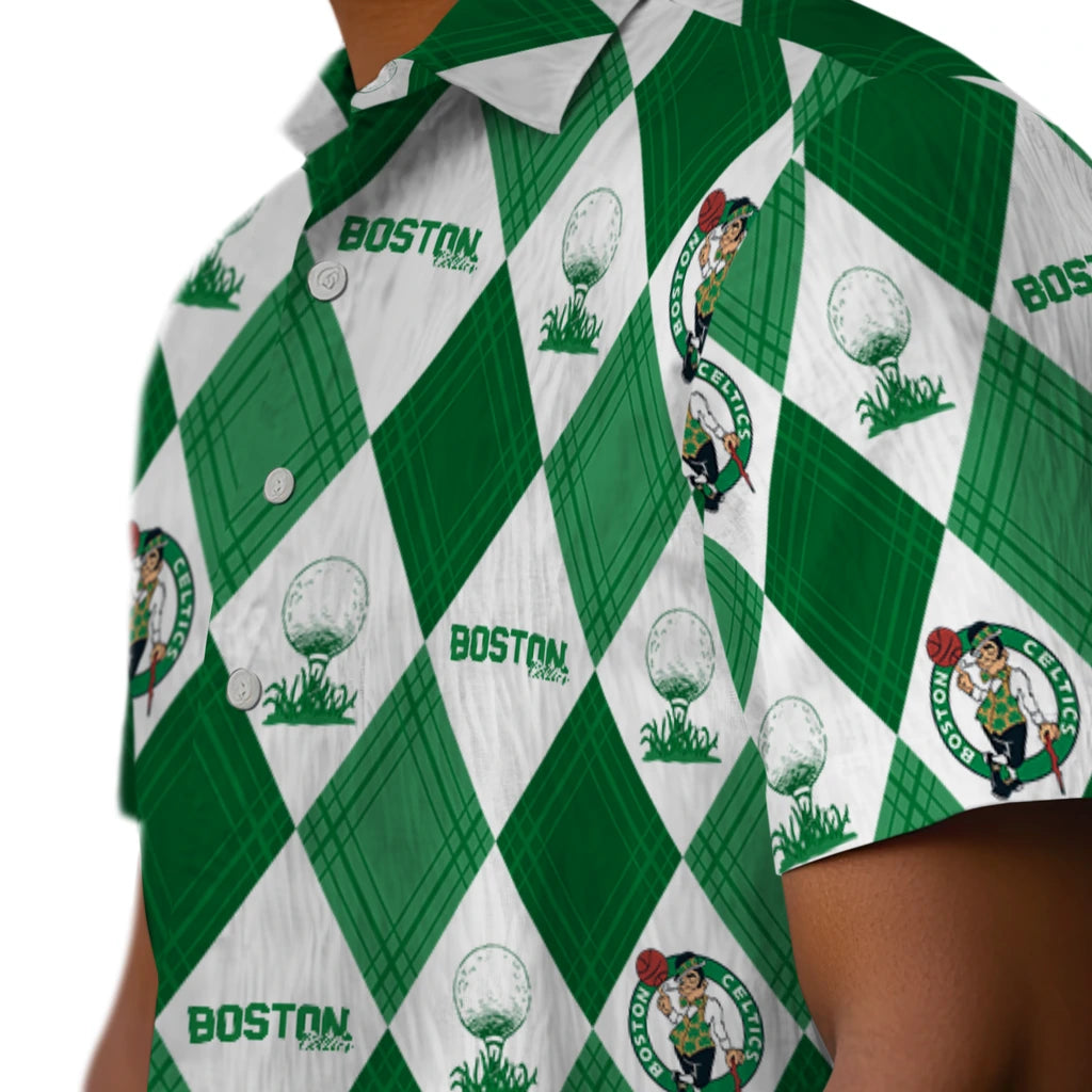 Boston Celtics Hawaiian Shirt - Golfing Plaid | Hula Hawaiian Shirts