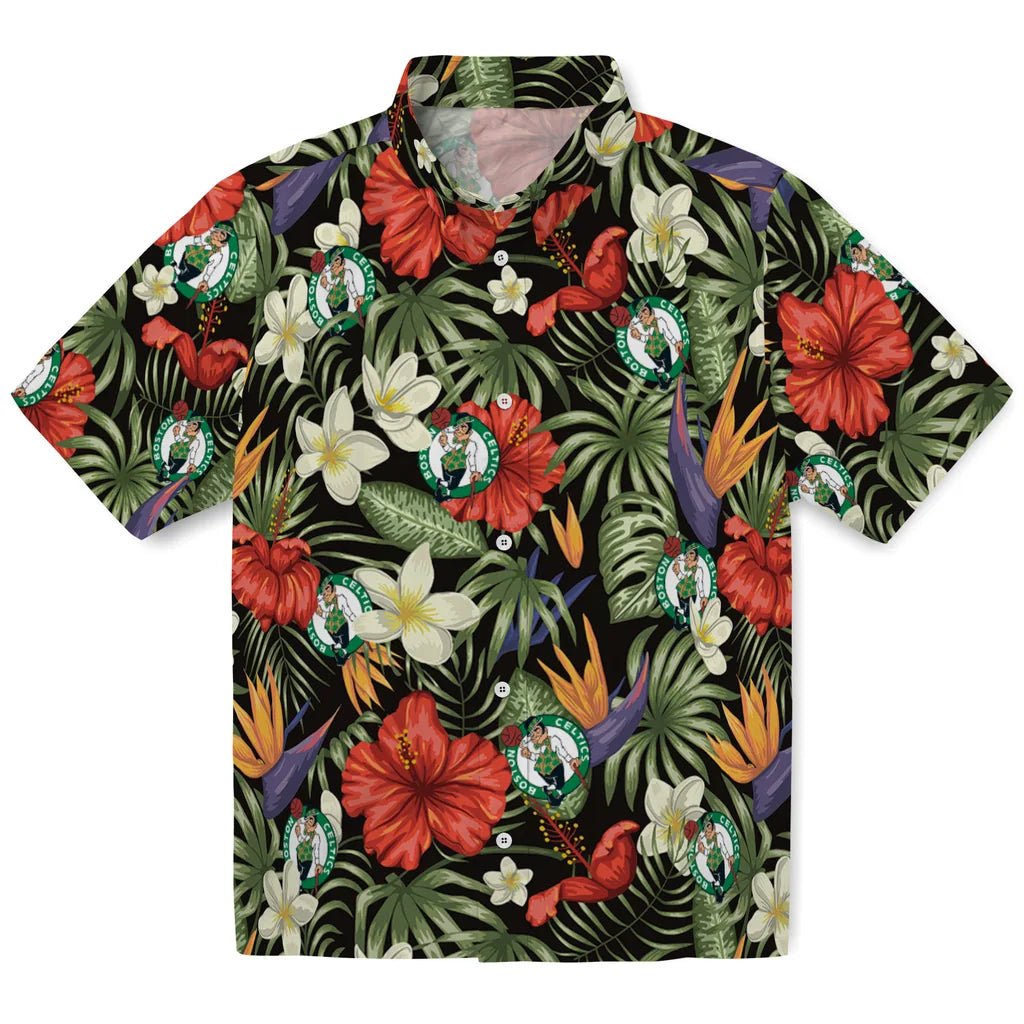 Boston Celtics Hawaiian Shirt - Hawaii Floral Hibiscus | Hula Hawaiian Shirts